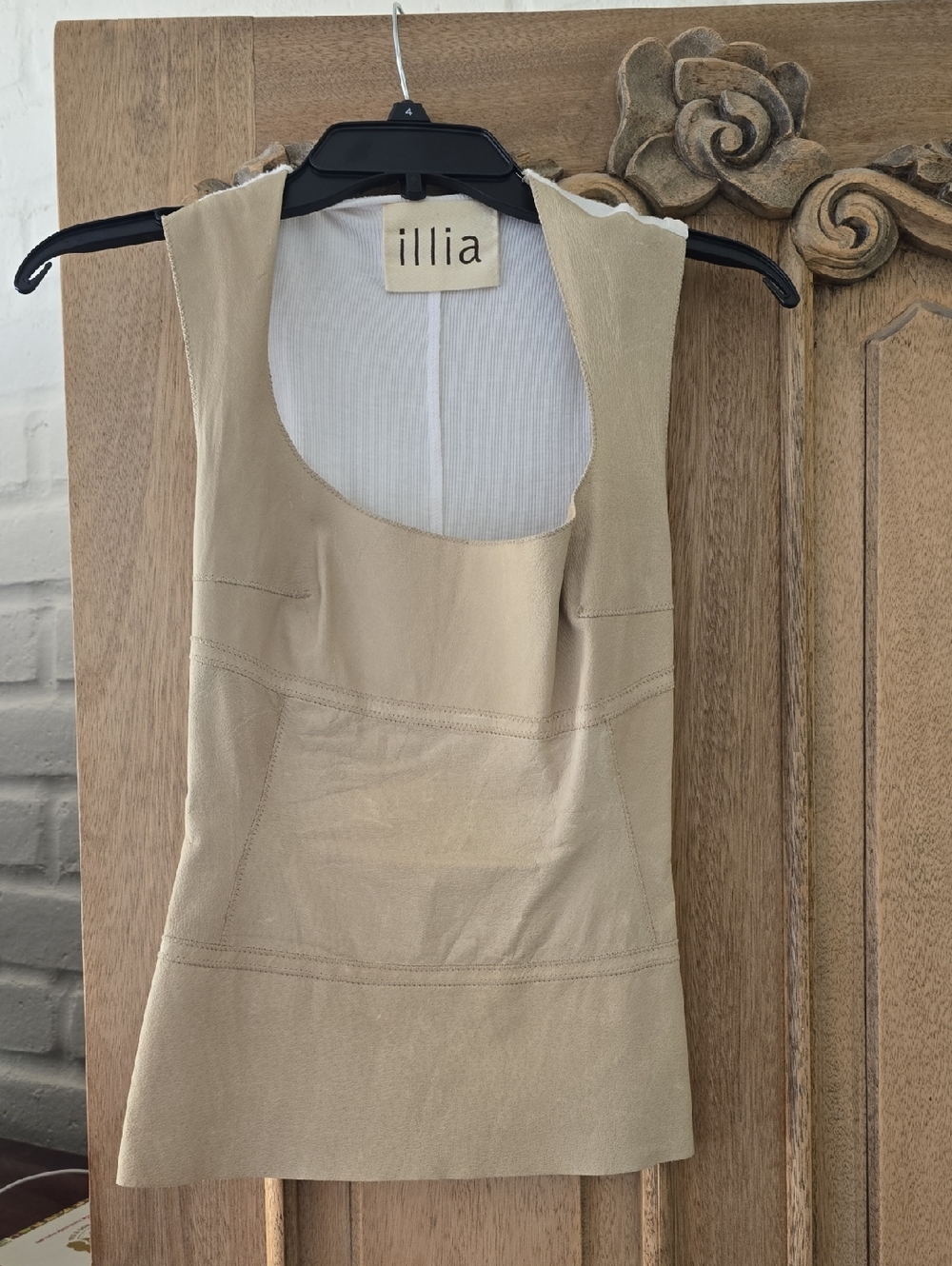 Illia Leather and Knit Tank Top